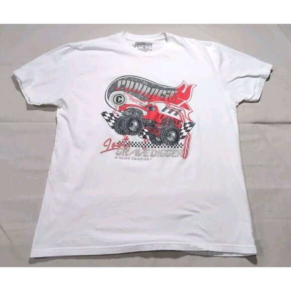 Paradise Lost Grave Digger Racing Company Monster Truck Men's T-Shirt - Picture 1 of 10